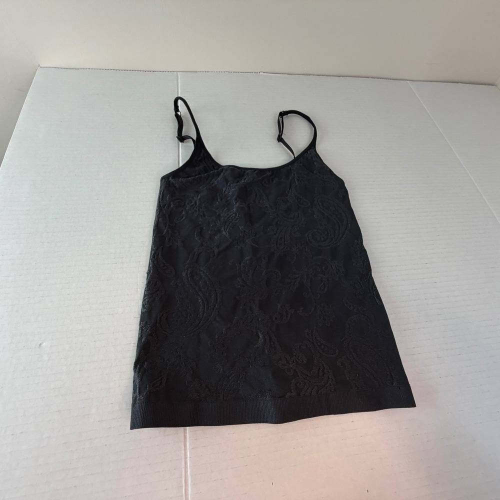 Victoria's Secret Black Paisley Raised Pattern Cami Women's Small Casual Cozy